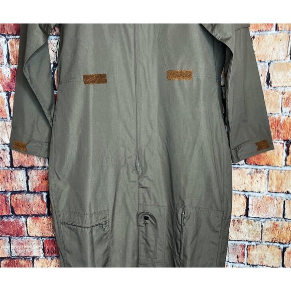 Flight Suit Work Coveralls Air Force Overalls Utility Jump Military Medium Green - Picture 4 of 8